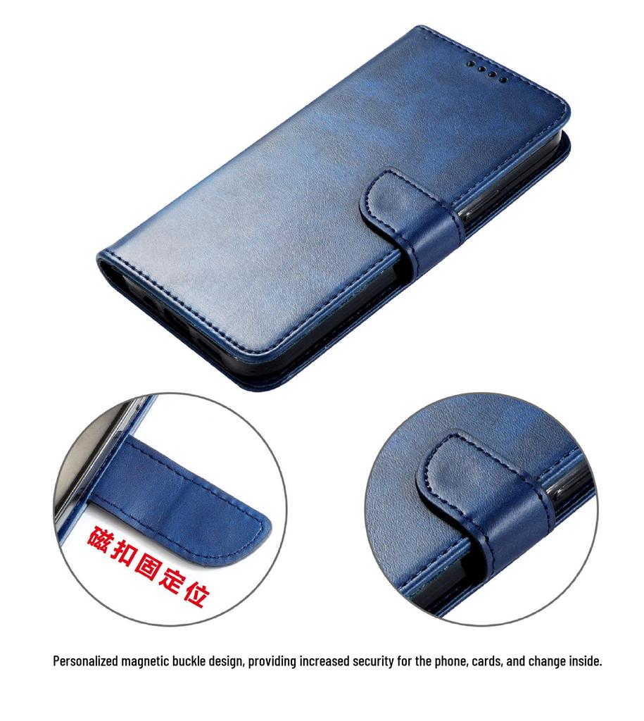 Compatible Leather Flip Case for iPhone 16, iPhone 15 Pro Max, 13, 12, 14, X, 7 Plus