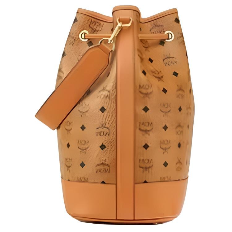 MCM Coated Canvas With Nappa Leather Handbag, Shoulder Bag Regular Women's Brown & Cognac MWDCSDU01CO001