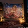 Starry Moon Anime Girl Aesthetic Tapestry Soft Colorful Galaxy Cartoon Wall Hanging Teen Dorm Bedroom Otaku Home Decor