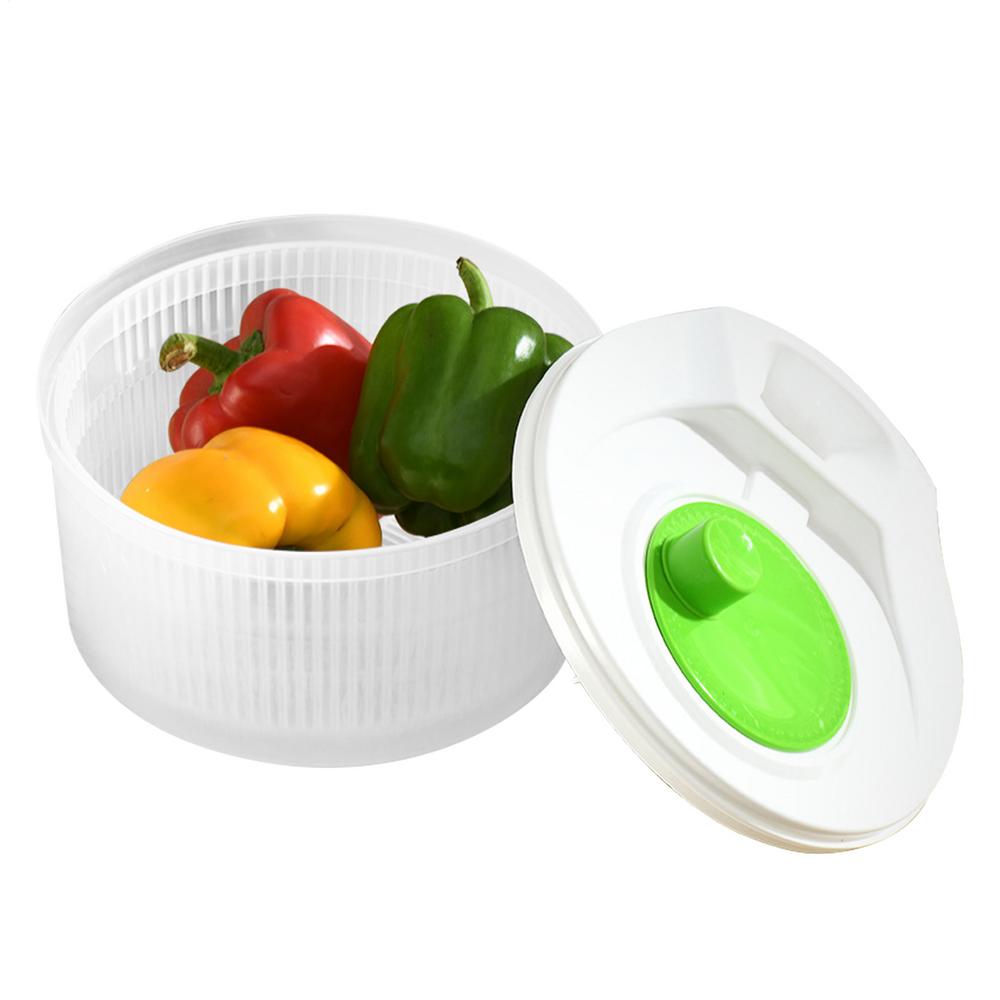 Multi-functional Vegetable Washing Drain Basket Fruit Strainer Manual Dryer Double-Layer Kitchen Colander For Pasta Salad Berry
