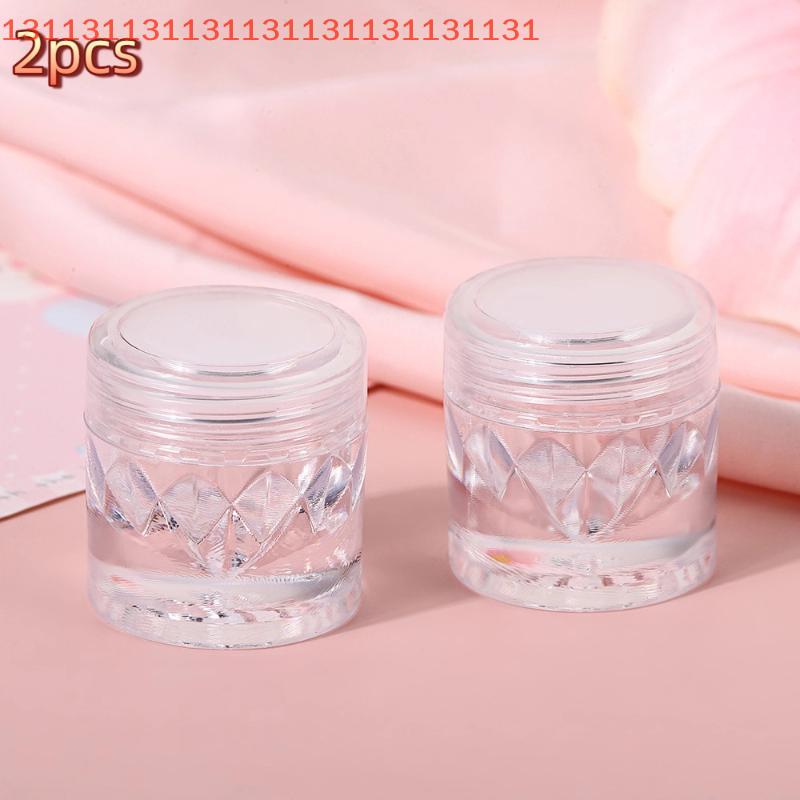 Empty Sifter Jars with Mesh, Loose Powder Container, Clear Cap, DIY Cosmetic Refillable Bottles, 2/5 Pcs