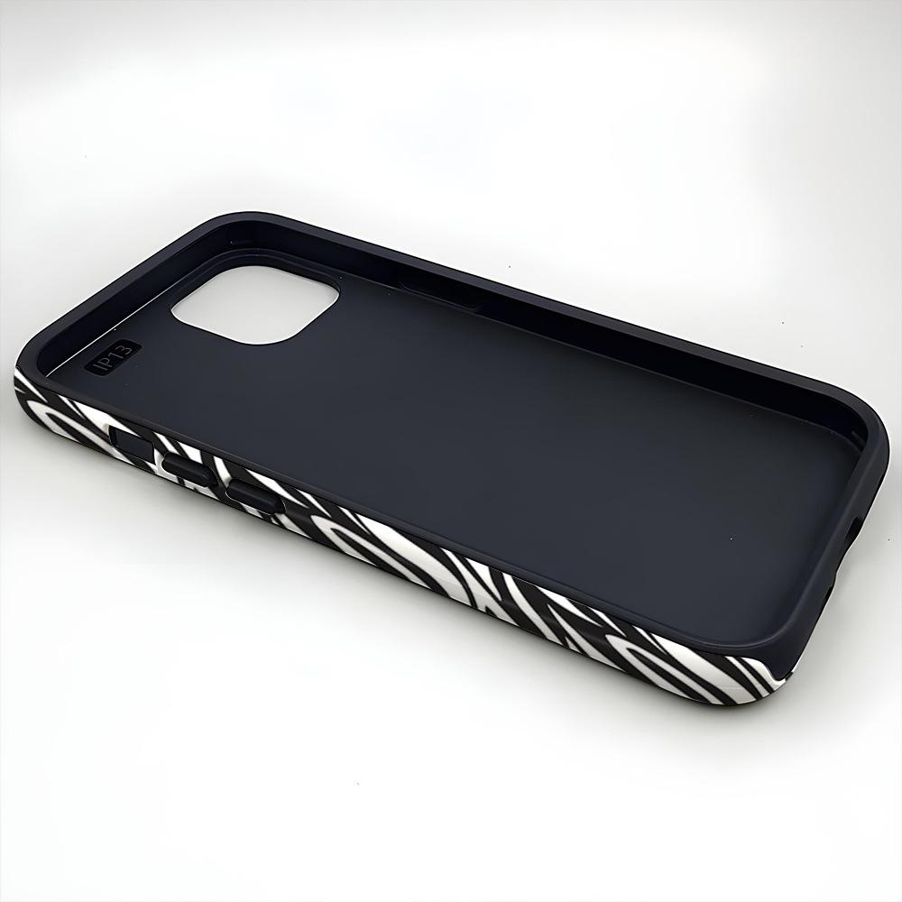 Amazon Hot-selling Zebra Pattern iPhone16 Mobile Phone Case Magnetic Suction Film Two-in-one Apple 17 Matte Anti-collision Case