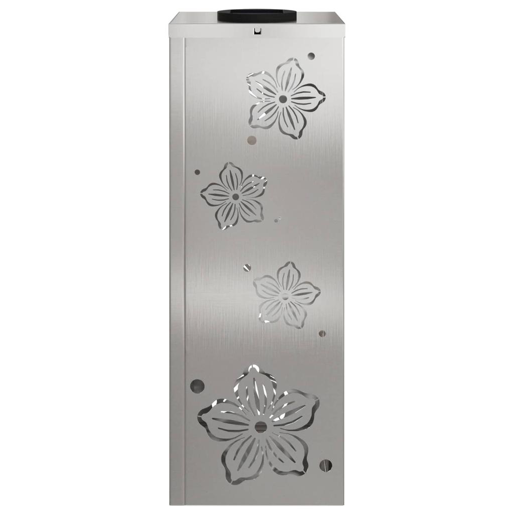 Solar LED Path Light 2 Pcs Silver Stainless Steel