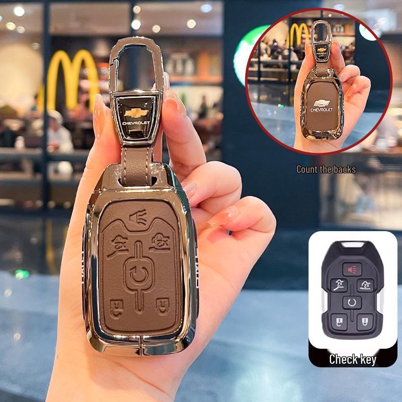 Chevrolet K5 Trax Cruze Sleuteletui - Star Milesuo Metalen Gesp Volledige Dekking Shell