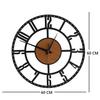 Clock for Living Room, Bedroom, Office, Kitchen, Home and Hall | Antique Fancy Big Size Modern Wall Watch for Home Decor (ST-12 Wood, 60 CM)