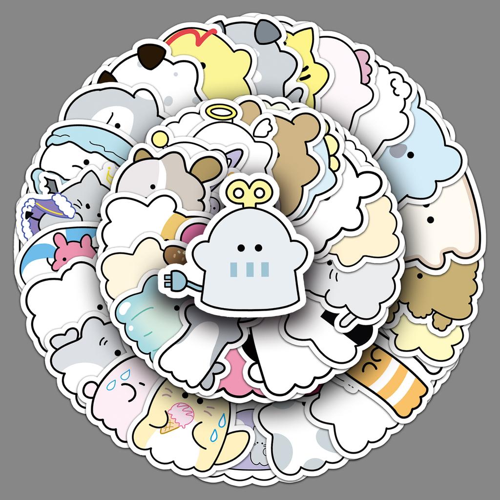 52 Youyou Family Graffiti Stickers Cartoon Cute Guka Decoration Mobile Box Handbook Small Mochi Stickers