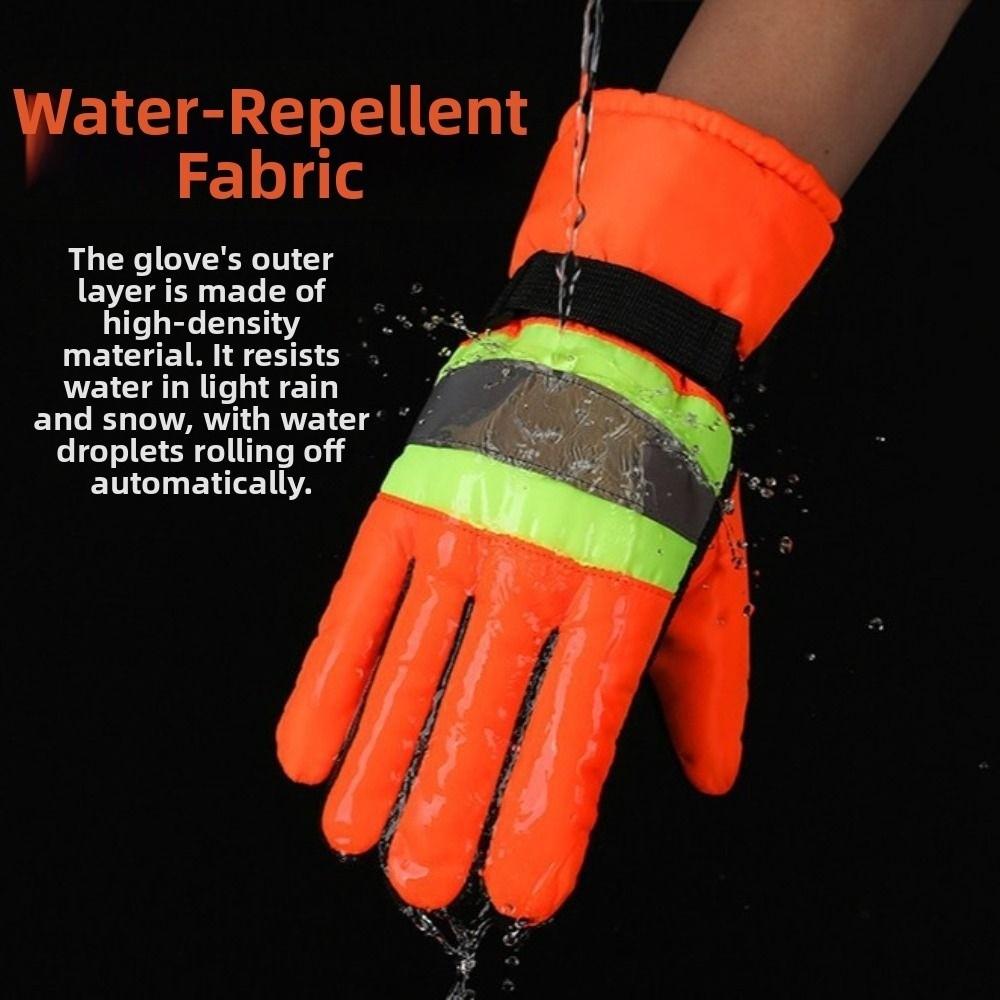 Reflective Work Protective Gloves Touchscreen Winter Warm Gloves Commuting