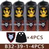 Medieval Castle Soldier Figures Building Blocks Knight Orc Warrior Dragon Wolf Animals Battle Flags Accessories Bricks Toys Boys