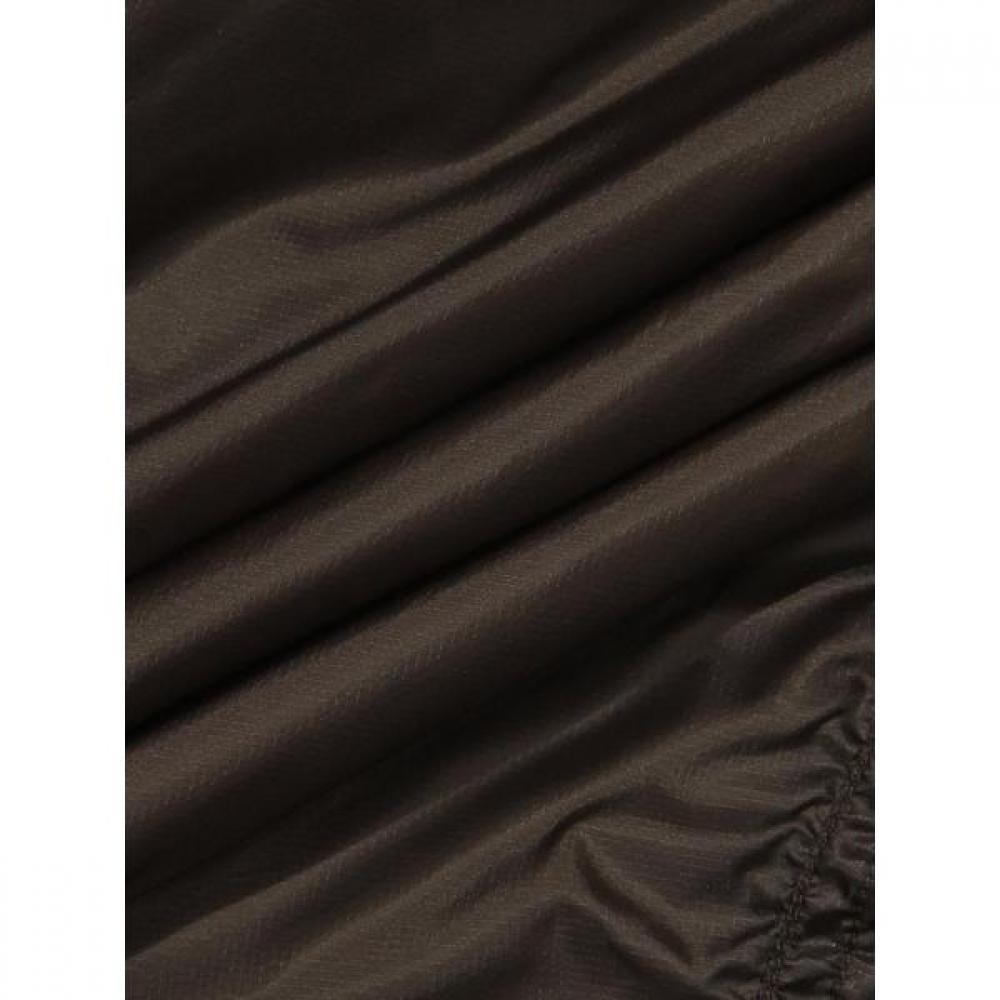 Women Cargo Midi Skirt  Brown    Shirring
