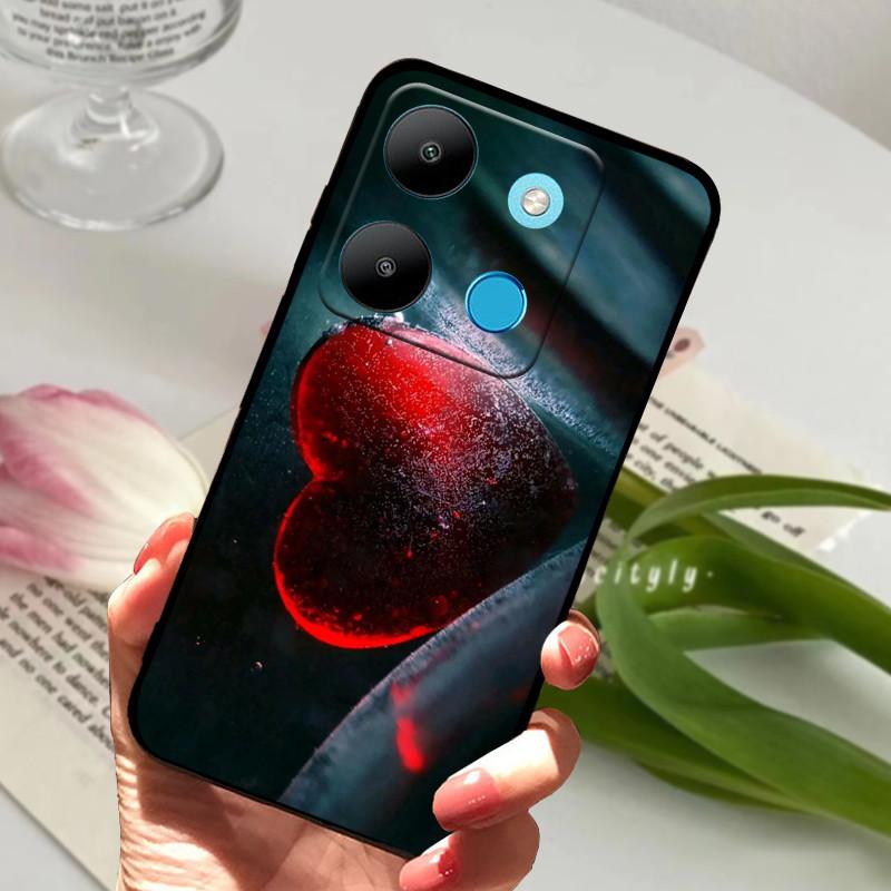 For Infinix Smart 7 Case Luxury Silicone TPU Soft Phone Black Cover Cases For Infinix Smart7 X6515 Funda Protector Coque Capa