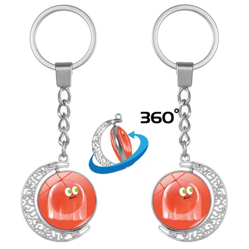 Double-Sided Rotating Emoji Keychain Jewelry – Support & Gift Key Ring