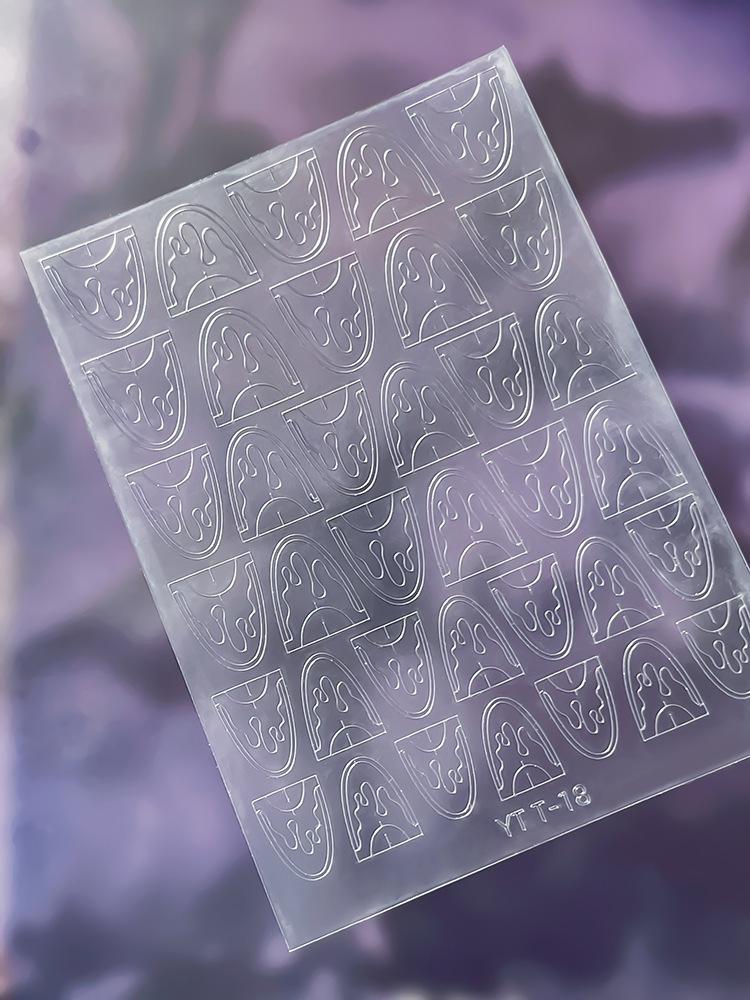 Transparent Snowflake and Star Manicure Decals