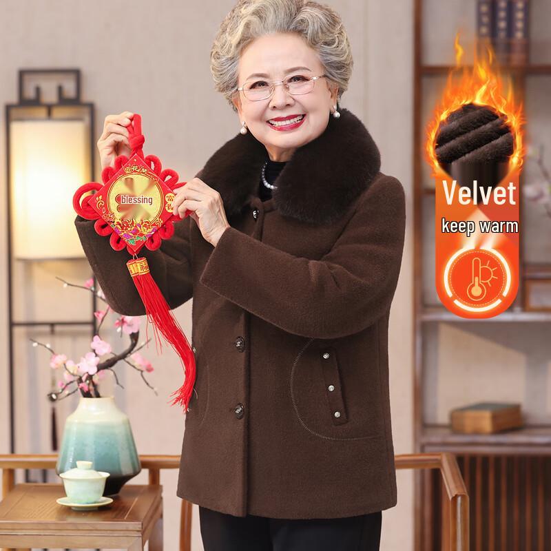 

YUZHAOLIN New Chinese Style Plus Velvet Winter Coat 3XL