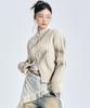 ZEROPLANET Eleanor Spray Knit Zip-Up [Beige]