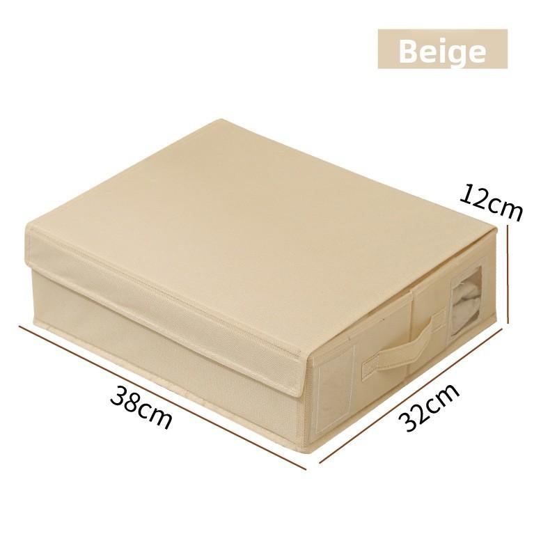 Modern Foldable Fabric Storage Bin With Lid For Bedroom Closet Organization