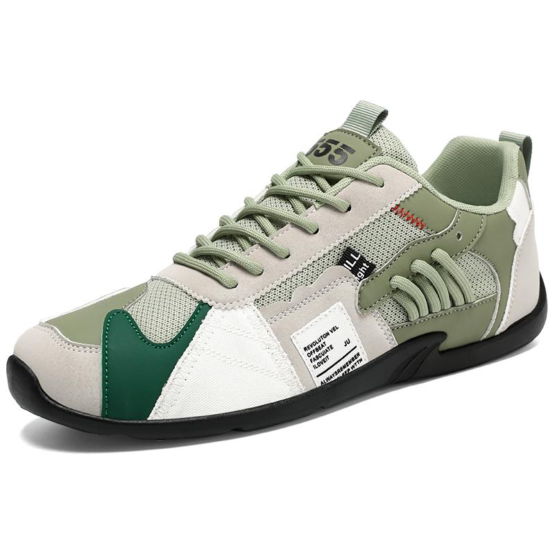 Leather Running Shoes Men Casual Shoes Outdoor Breathable Man Walking Lightweight Comfortable White Sneakers Tennis Sport Shoes