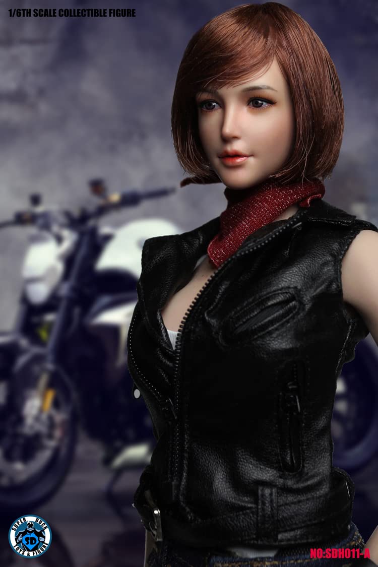 

Масштабная фигурка SUPER DUCK Junior Красивая девушка Сексуальная азиатская красивая женская голова и одежда нет [TOYBARJAPAN] 1/6 SDH011-A (Тело включено)