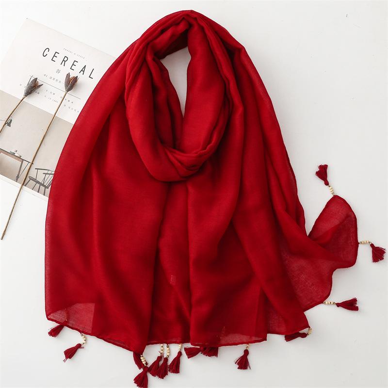 Four Seasons Women'S Sunshade Scarf Creative Feather Arrows Geometric Wood Beads Cotton Hemp Air Conditioning Sunscreen Beach Scarf Shawl