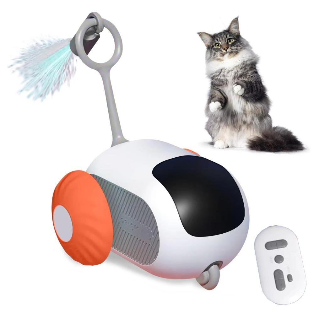 

Игрушка для кошек с USB-зарядкой, три режима, интерактивная игрушка для кошек, новая игрушка для питомцев, машинка для кошек, собак оранжевый