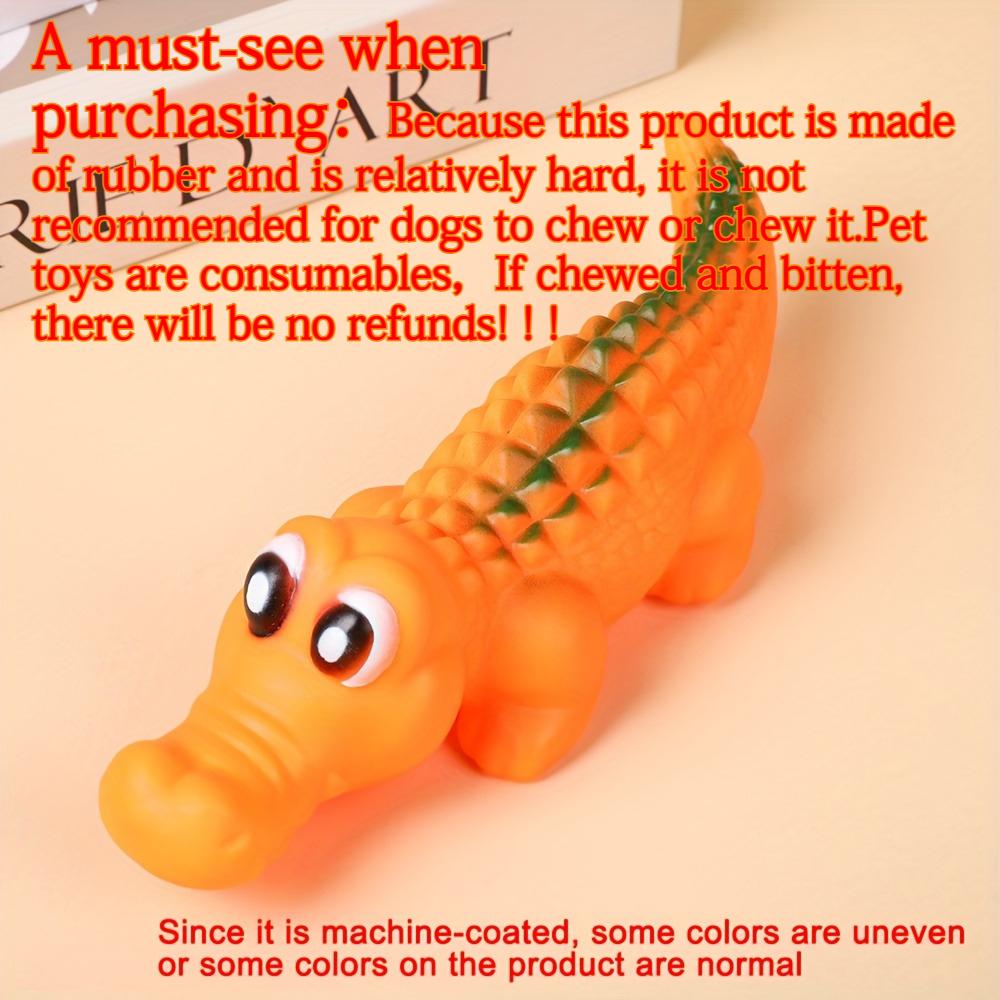 Quietschendes Gummi-Krokodil Hundespielzeug – Langlebiges Spielzeug für Hunde, Lustiges Tierdesign für Interaktive Spiele(Verschiedene Farben) 5