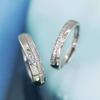 Pairing Set of 2 Rings Present Popular Couple Anniversary Gift Elegant Stylish SV925 Simple One Size Fits Most Women Will Love Silver [Devalier]