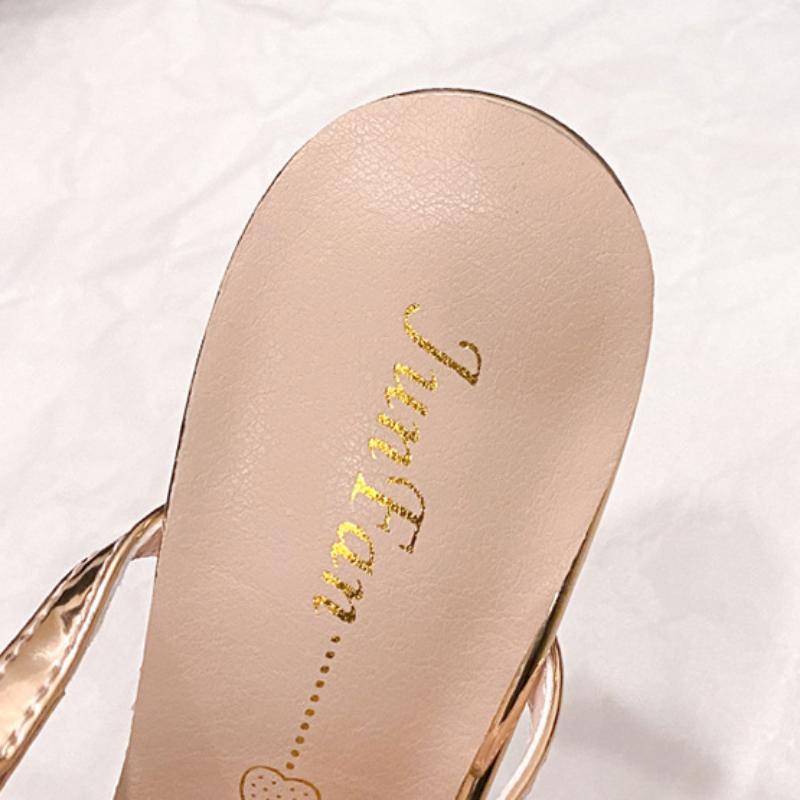 Elegant Pointed Toe Full Diamond New Silver One-Strap Hollow Stiletto Heel Women's High Heels