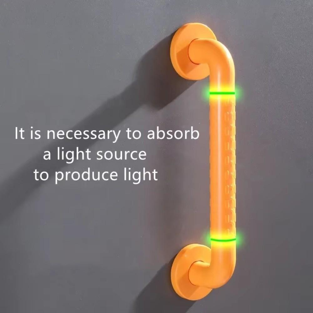 Stainless Steel Bathroom Handrail Anti-Slip Granules with Illuminated Ring Grab Bar Thicken Balance Support Shower Grab Bar giallo