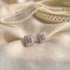 Certificate 925 Silver Natural Pink Sapphire Buckle Huggie Cuff Earrings Unisex Rare Stone Women's Special Fine Jewelry Retail