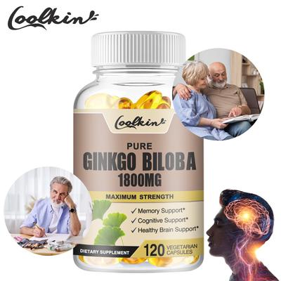 Ekstrakt z miłorzębu japońskiego, 1800 mg na porcję, wspomaga funkcje mózgu, poprawia koncentrację i zwiększa jasność umysłu.
