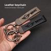 Car Emblem Cowhide Keychain Key Holder For BMW Mini Cooper One JCW WORKS F54 F55 F56 F57 F60 R50 R52 R53 Paceman Key Ornaments Qclyn77