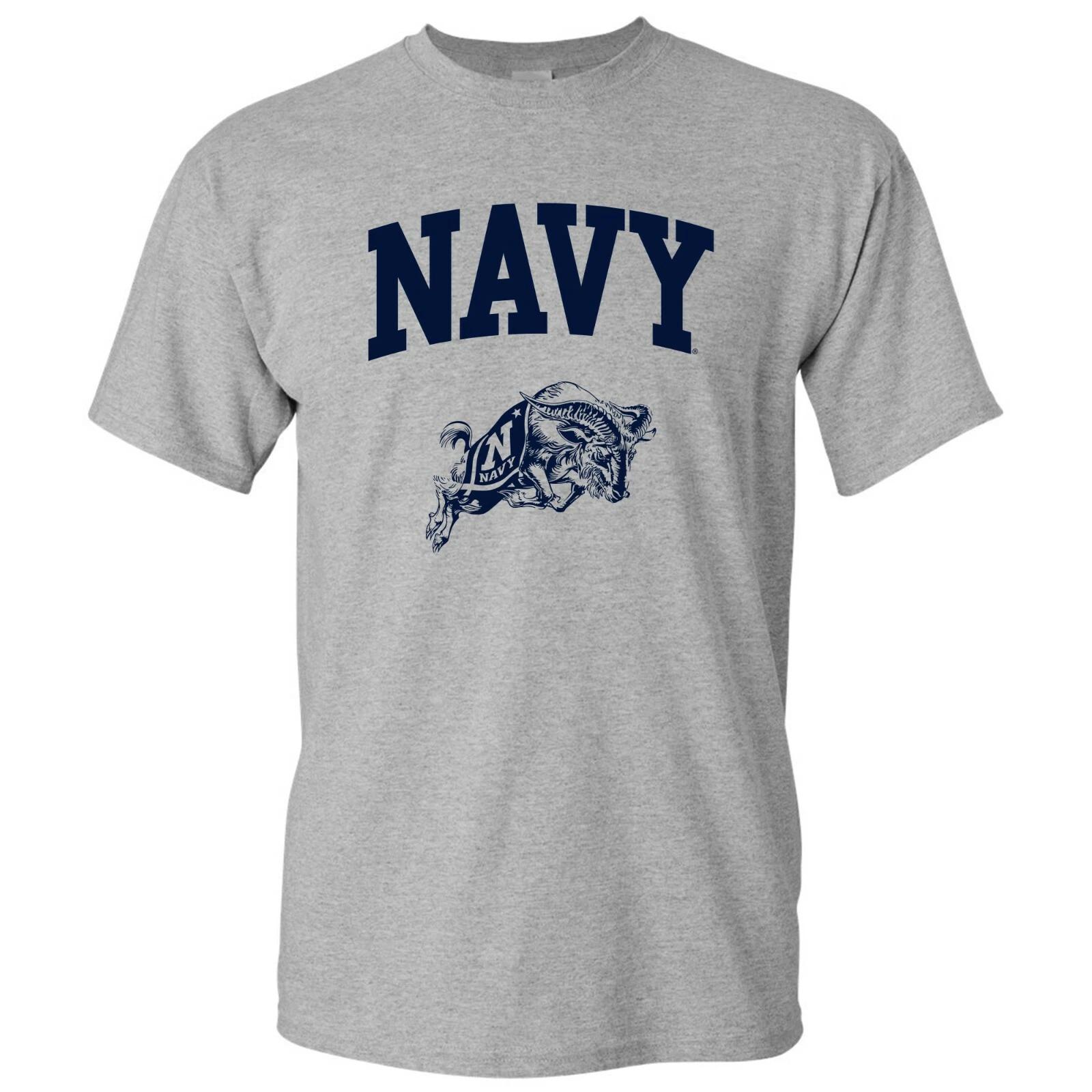 US Naval Academy Midshipmen Arch Logo - NCAA Sports Team T-Shirt - Sport Grey 3XL