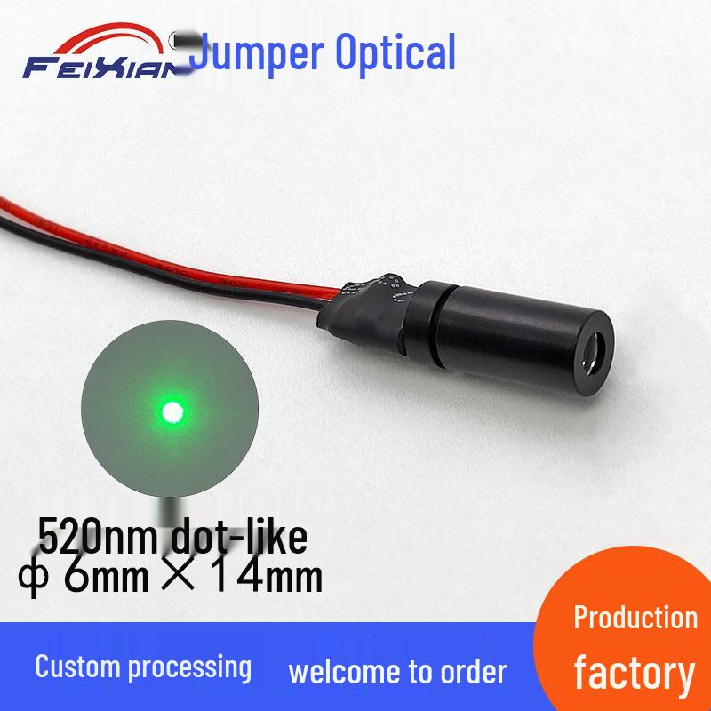 6x14mm 520nm 1mW Green Laser Module for Marking