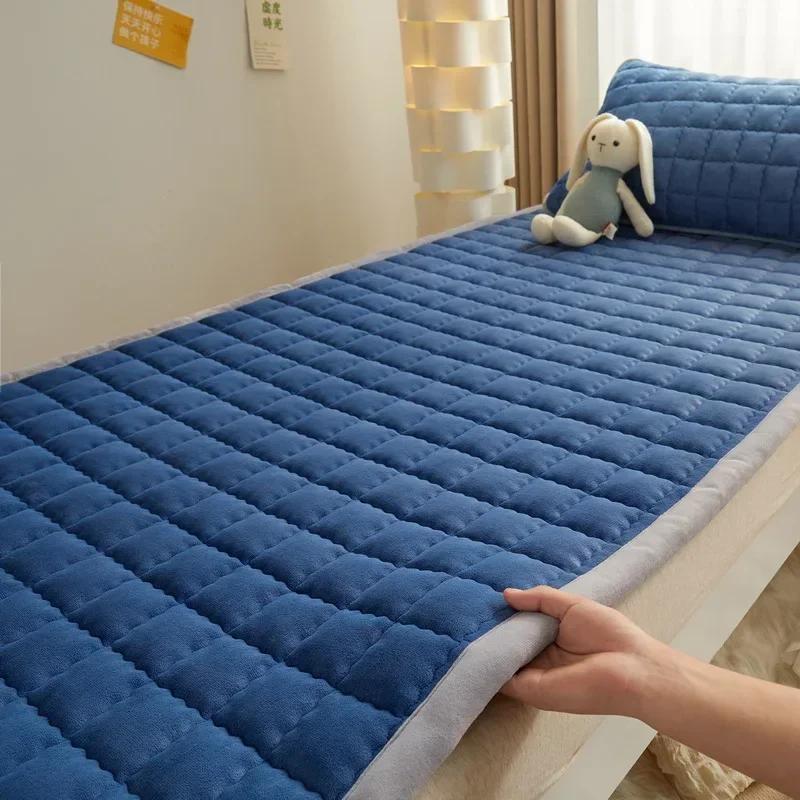 1PC Multi Size Soft Thin Mattress Printed Class A Milk Flour Mattress Solid Color Mattress Tatami Student Dormitory Rental House