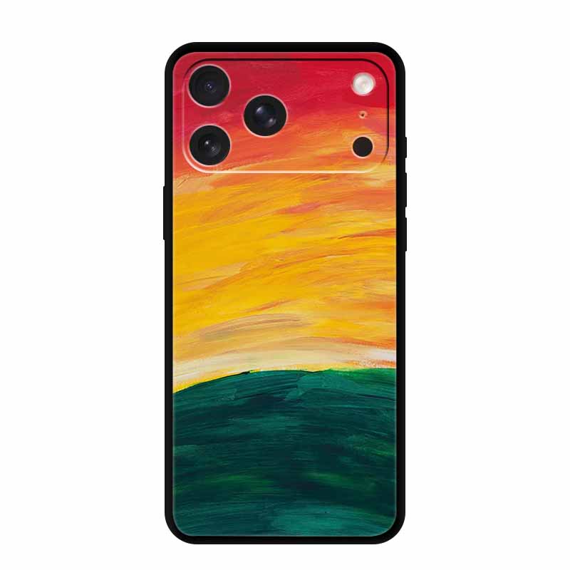 Color Case For iPhone 16 Pro Max 15 plus 17 14 pro 16e 17 Air Fashion Back Gradient Funda Shockproof Silicone Soft Phone Cover