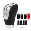 Universal 5/6 Speed Gear Shift Knob Shifter Lever Handle Modified Stick Leather Auto Accessories For All Manual Car Modles