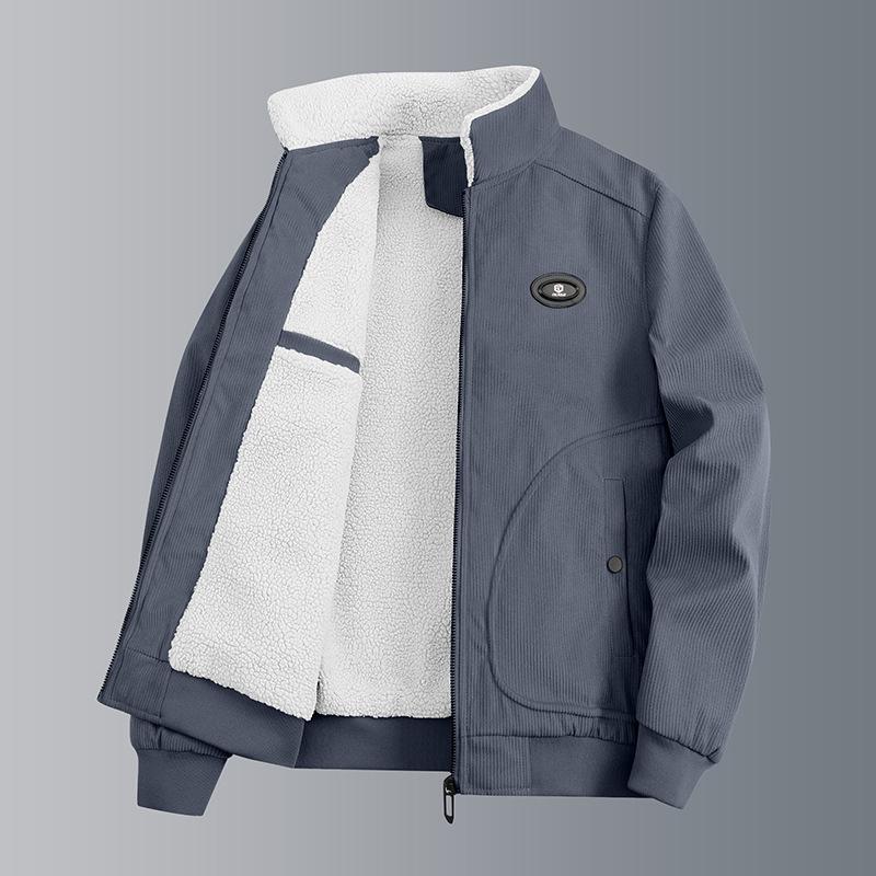 

Autumn and winter new men s thickened cotton jacket jacket men s youth lapel fashion versatile jacket 5XL