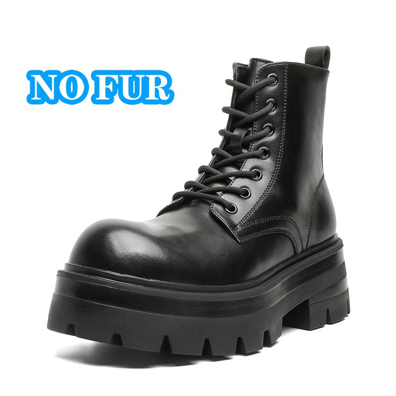 Casual Δερμάτινες Μπότες Αστραγάλου Ανδρικές Στρογγυλή Μύτη Υπαίθρια Μοτοσικλετιστική Υπόδηση Αντιολισθητικές Αναψυχής Βασικές Μπότες με Κορδόνια Ανδρικό Παπούτσι Οδήγησης