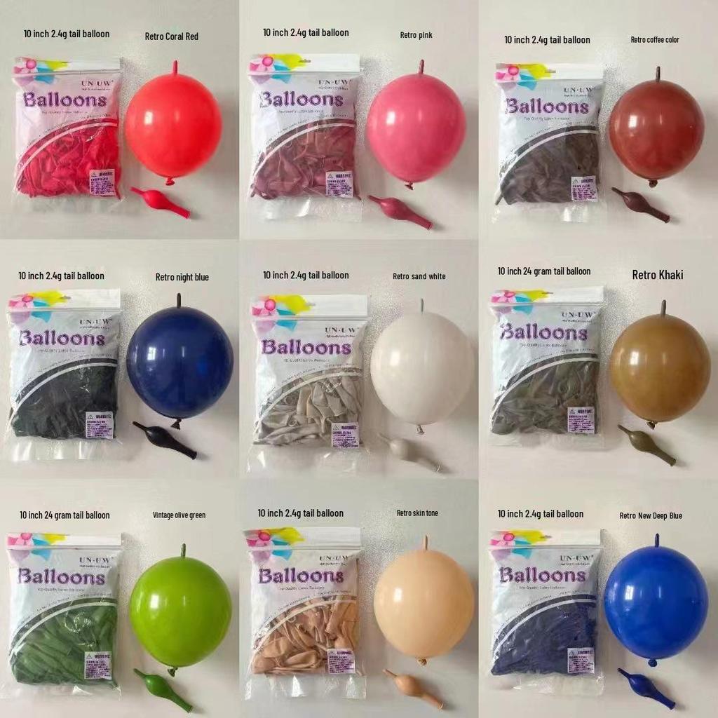 10-Inch Heart-Shaped Tail Balloon for Wedding & Party Decorations