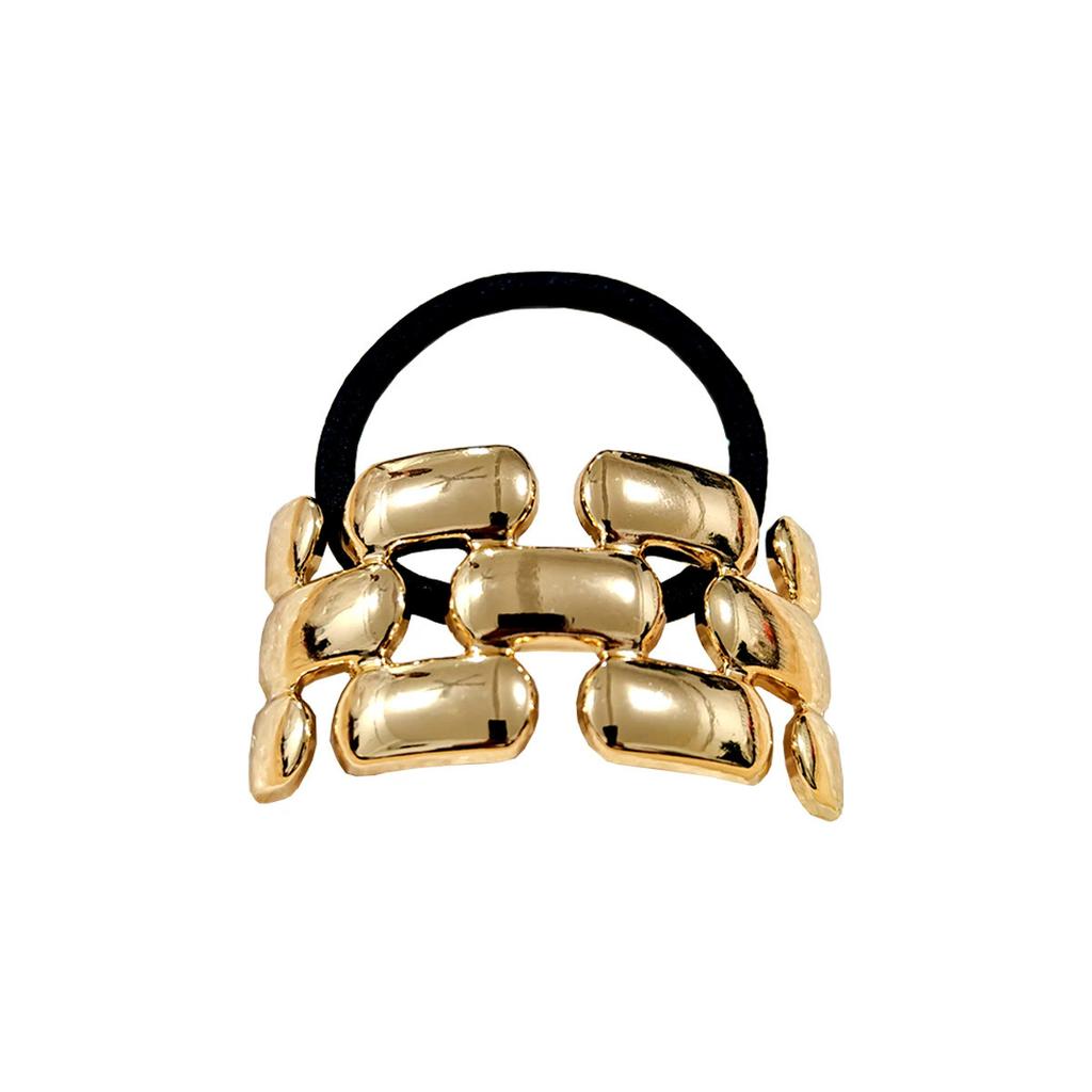 Mode Punk Geometrische Metall Haarspangen Elastische Haargummis Haarseil Stirnbänder Für Damen Mädchen Haarschmuck Geschenke