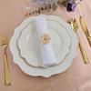 Fine Dining Gold Silver Napkin Rings Hotel Restaurant Table Setting Decor for Wedding Banquet and Formal Events