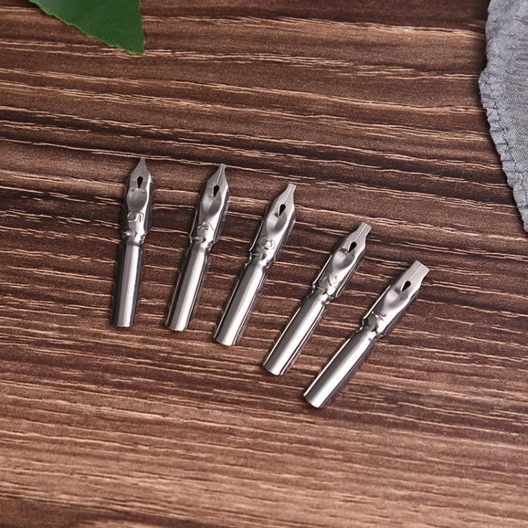 Wielokolorowy Vintage Creative Feather Pen Stalówka Rzeźbione Korpus Kwiatowy Okrągły Dip Water Pen Student Pen