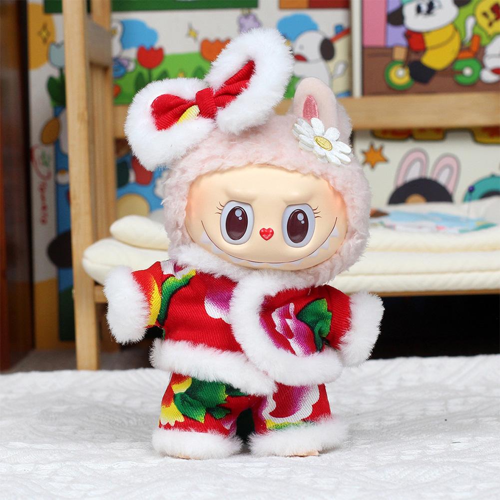 For 17cm Labubu Doll Clothes Fashion Clothes Hoodies Doll Clothes Hoodies Dolls Accessories Cute Decoration Little Cloths