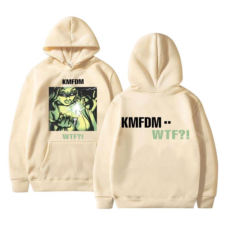 Limited Rock Band Kmfdm WTF Graphic Hoodie Men Women Vintage Gothic Punk Sweatshirt Male Casual Fleece Cotton Pullover Hoodies
