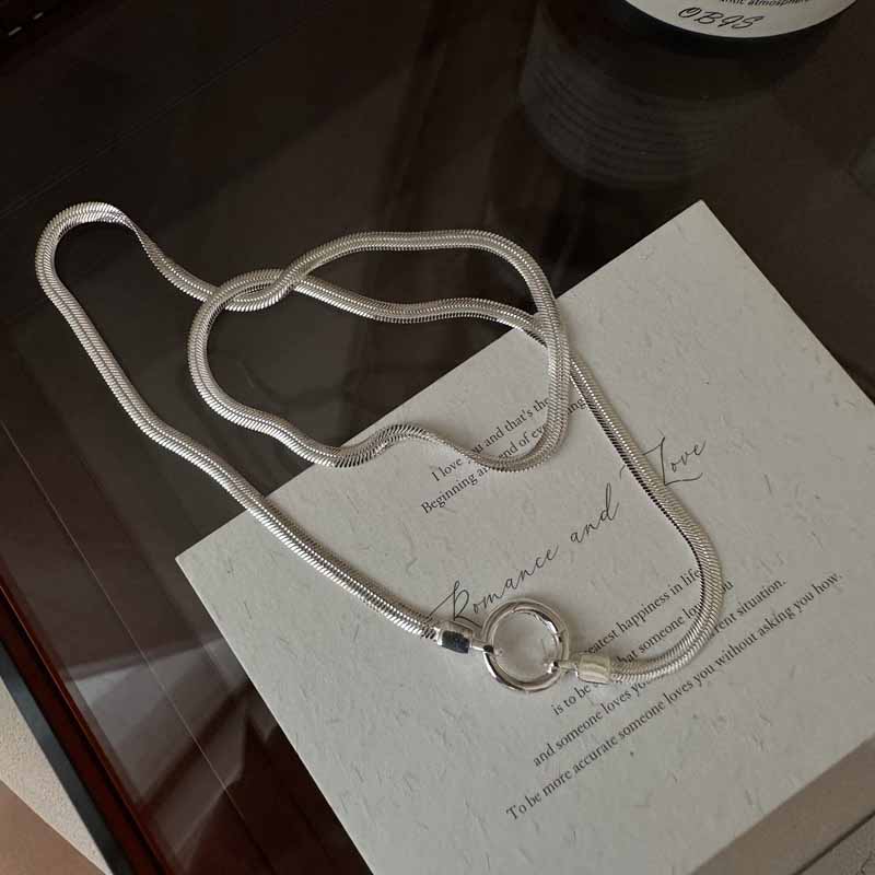 Silverbene Simple Fashion Snake Chain 925 Sterling Silver Necklace
