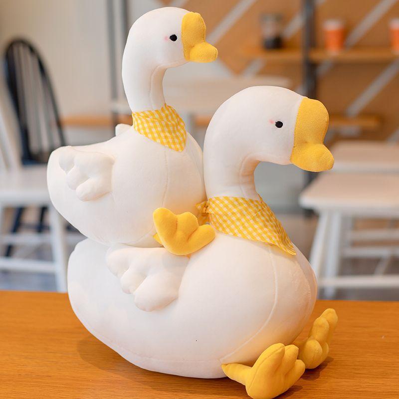 Cute Duck Plush Toy Soft Stuffed Plush Doll Fluffy Yellow White Duck Pillow For Kids Kawaii Plush Toy For Children Birthday Gift