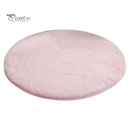 

Супермягкий роскошный круглый пушистый ковер с противоскользящим дном, удобный плюшевый ковер 120 см, однотонный ковер для спальни и детской комнаты 120cm светло-розовый