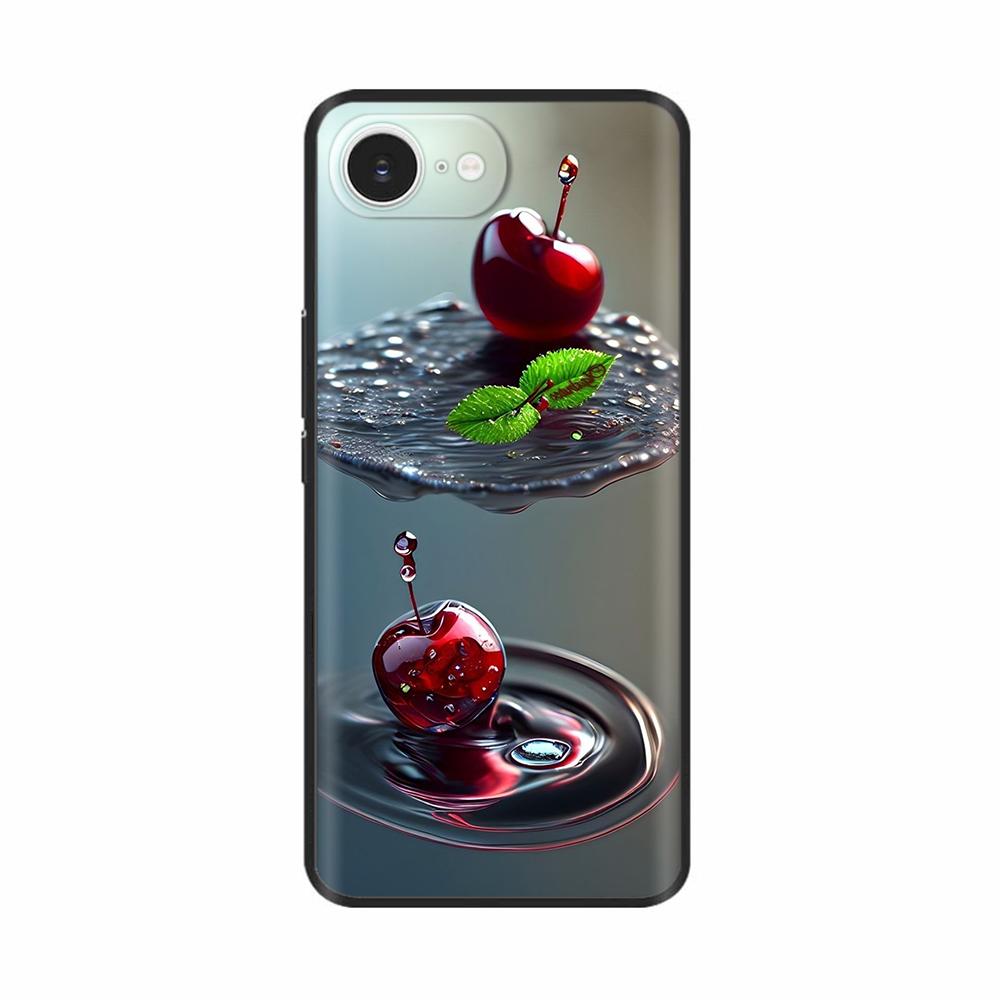 For iPhone 16E Case Fantasy Flower Black Phone Case For iPhone16E / iPhone SE 2025 Soft TPU Shockproof Back Cover Fundas Housing