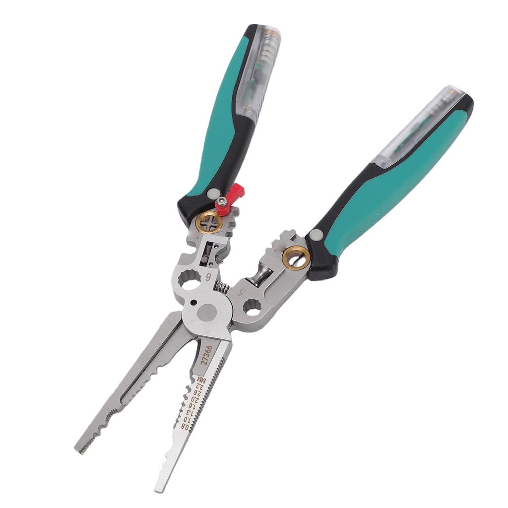 23 In 1 Wire Stripper with Detachable Electrical Tester   Winding Cable Cutting Crimping Stripping Tool Pointed Nose Pliers