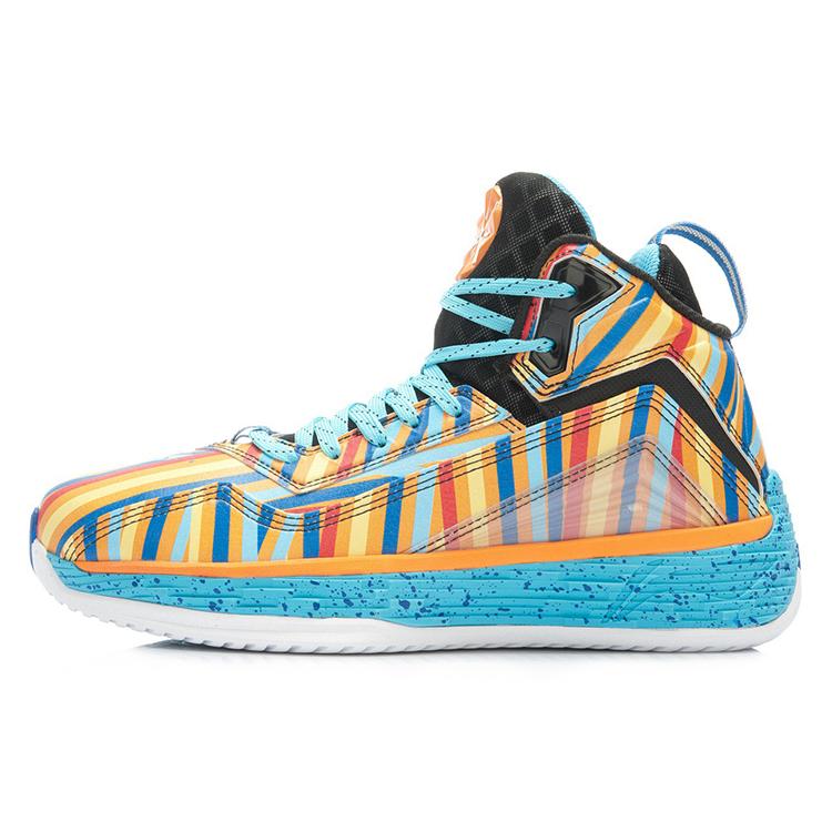 

LiNing Cushioning Anti Slip And Wear Resistant Coverage Balance High Top Basketball Shoes Unisex Blue Multicolor 41