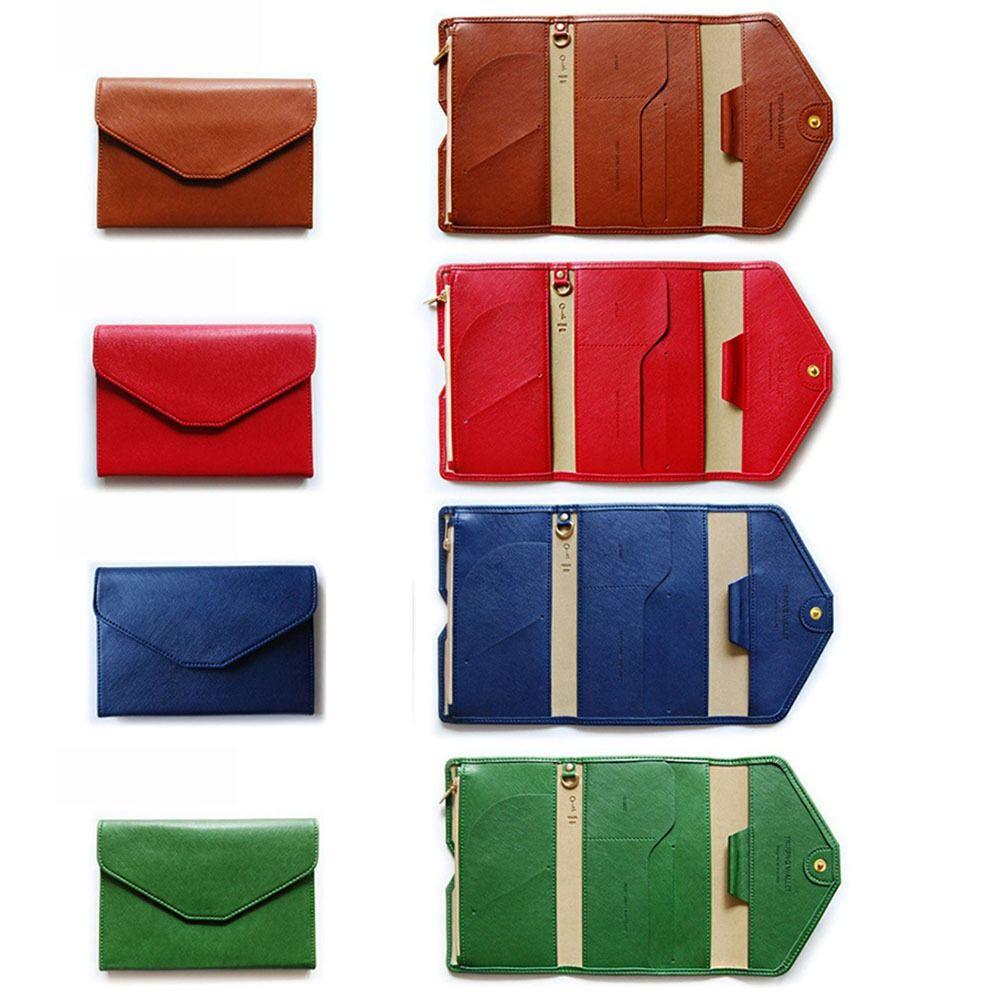 PU Leather Leather Passport Holder Portable RFID Blocking Wallet  Travel Accessories